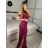 Šaty dlhé elegantný carmen bez rukávov dámske (S/M ONE SIZE) TALIANSKA MÓDA IMPBB232L8831/DUR -   tyrkysová -   S/M/L
