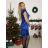 Šaty spoločenské elegantný letný krátky rukáv dámske (S/M ONE SIZE) TALIANSKA MÓDA IMPSH245544/DU -   čierna
 -   S / M
