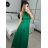 Šaty spoločenské elegantné letné bez rukávov dámske (S/M ONE SIZE) TALIANSKA MÓDA IMPSH223590/DUR žlutá S/M