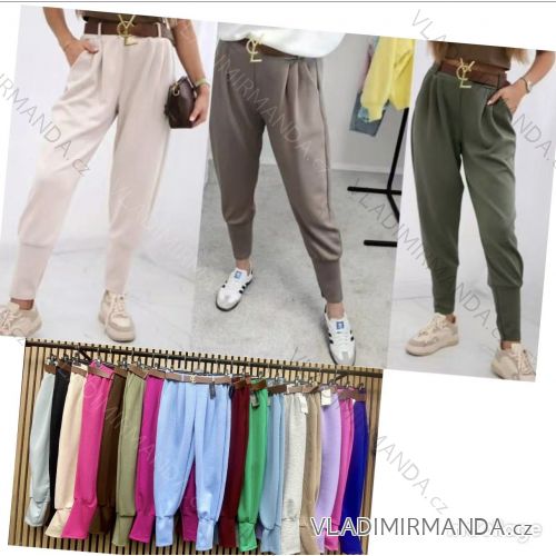 Nohavice letné s opaskom dámske (S/M/L ONE SIZE) TALIANSKA MÓDA IMWCM25010