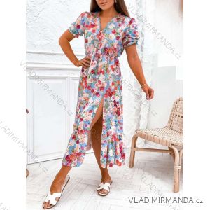 Šaty letné voľnočasové krátky rukáv dámske (S/M/L ONE SIZE) TALIANSKA MÓDA IMWGB25022