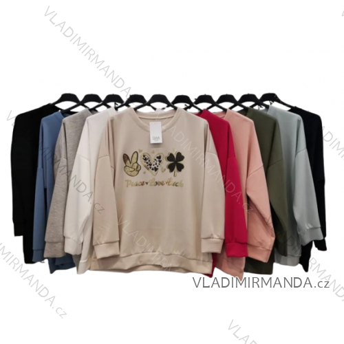 Mikina teplá dlhý rukáv dámska (S/M/L ONE SIZE) TALIANSKA MÓDA IMPLI253100