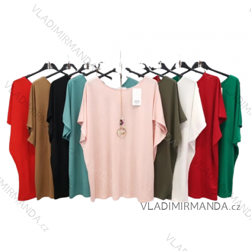 Tričko s príveskom krátky rukáv dámske (S/M/L ONE SIZE) TALIANSKA MÓDA IMPLI256986