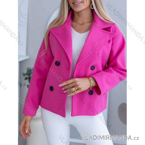 Kabátik flaušový dlhý rukáv dámsky (S/M/L ONE SIZE) TALIANSKA MÓDA IMWKK25001