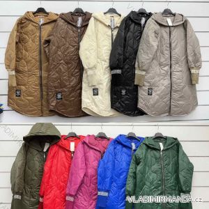 Bunda/kabát prešívaná slabá s kapucňou dlhý rukáv dámska (S/M/L ONE SIZE) TALIANSKA MÓDA IMWKK25028
