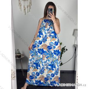 Šaty dlhé letné icecool bez rukávov dámske (S/M/L ONE SIZE) TALIANSKA MÓDA IMM23M2942-2/