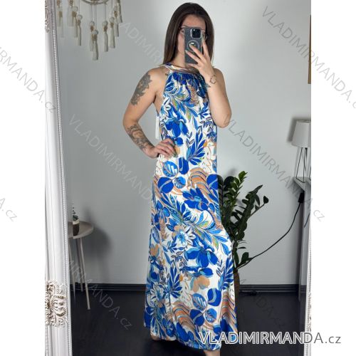 Šaty dlhé letné icecool bez rukávov dámske (S/M/L ONE SIZE) TALIANSKA MÓDA IMM23M2942-2/DUR