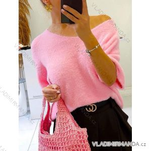 Sveter teplý chlpatý moher krátky rukáv dámsky (S/M/L ONE SIZE) TALIANSKA MÓDA IMWCH25002