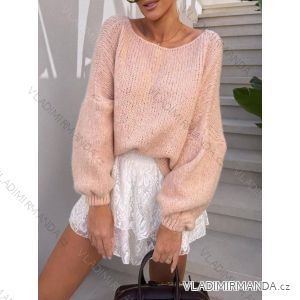 Sveter pletený dlhý rukáv dámsky (S/M/L ONE SIZE) TALIANSKA MÓDA IMWCH25010