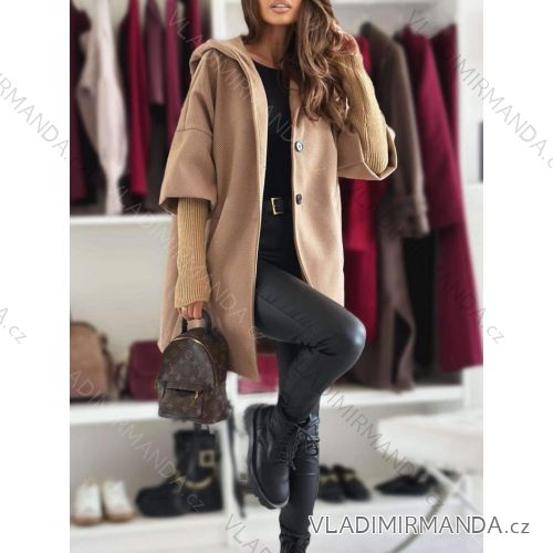 Kabát teplý dlhý rukáv dámsky (S/M/L ONE SIZE) TALIANSKA MÓDA IMWCH25011