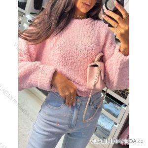 Sveter teplý chlpatý moher dlhý rukáv dámsky (S/M/L ONE SIZE) TALIANSKA MÓDA IMWCH25015