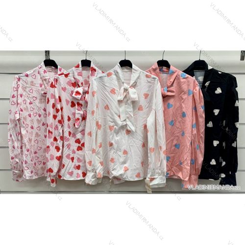 Košeľa valentín dlhý rukáv dámska (S/M/L ONE SIZE) TALIANSKA MÓDA IMWCP25003