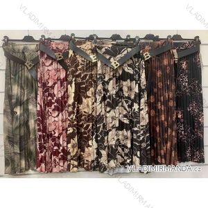 Sukňa dlhá skladaná s opaskom dámska (S/M/L ONE SIZE) TALIANSKA MÓDA IMWCP25011