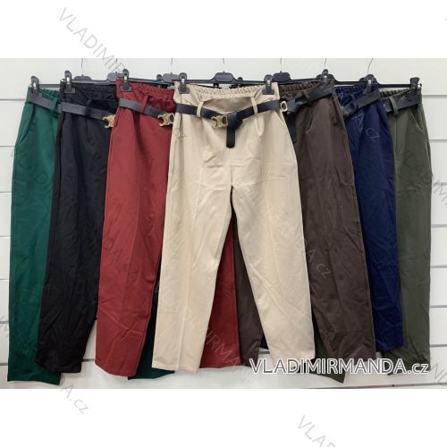 Nohavice elegantné s opaskom dámske (S/M/L ONE SIZE) TALIANSKA MÓDA IMWCP25035