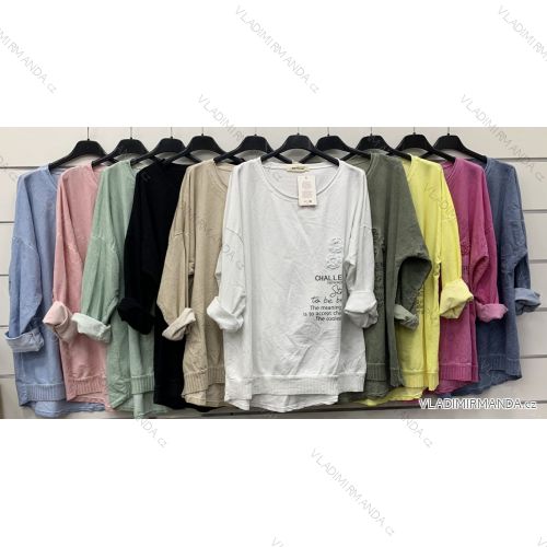 Tunika bavlnená dlhý rukáv dámska (S/M/L ONE SIZE) TALIANSKA MÓDA IMWCP25041