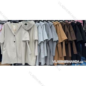 Kabát flaušový oversize dlhý rukáv dámsky (S/M/L ONE SIZE) TALIANSKA MÓDA IMWAE25017