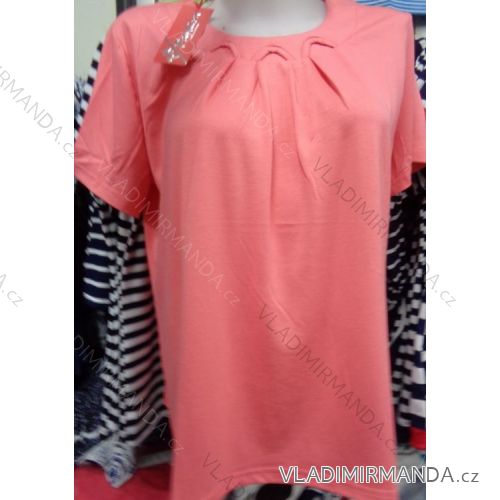 Tričko krátky rukáv dámske nadrozmerné (m-2xl) Poľsko moda F608