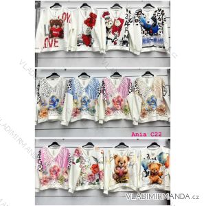 Mikina slabá dlhý rukáv dámska (S/M/L ONE SIZE) TALIANSKA MÓDA IMWC25002