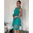 Šaty elegantné letné bez rukávov dámske (S/M/L ONE SIZE) TALIANSKA MÓDA IM322SIMONE/DR zelená S/M/L