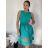 Šaty elegantné letné bez rukávov dámske (S/M/L ONE SIZE) TALIANSKA MÓDA IM322SIMONE/DR zelená S/M/L