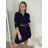 Šaty elegantné košeľové s opaskom 3/4 dlhý rukáv dámske (M/L/XL ONE SIZE) TALIANSKA MÓDA IMD22411/DU ružová