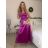 Šaty dlhé spoločenské na ramienka dámske (S/M ONE SIZE) TALIANSKA MÓDA IMPSH246456 biela S/M