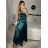 Šaty dlhé spoločenské na ramienka dámske (S/M ONE SIZE) TALIANSKA MÓDA IMPSH246456 biela S/M