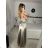 Šaty dlhé spoločenské na ramienka dámske (S/M ONE SIZE) TALIANSKA MÓDA IMPSH246456 biela S/M