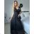 Šaty dlhé spoločenské trblietavé bez rukávu dámske (S/M/L ONE SIZE) TALIANSKA MÓDA IMPSH2520034