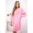 Šaty krátke elegantné 3/4 dlhý rukáv dámske nadrozmer (50/52/54 ONE SIZE) TALIANSKA MÓDA IM425062