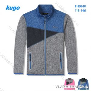 Mikina na zips dlhý rukáv detská dorast chlapčenská (116-146) KUGO FH9610