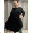 Šaty teplé s flitrami oversize dlouhý rukáv dámsky (42/44/46 onesize) talianska móda IMWMY2437347/DR čierna 