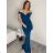 Šaty dlhé elegantný carmen bez rukávov dámske (S/M ONE SIZE) TALIANSKA MÓDA IMPBB232L8831/DUR -   tyrkysová -   S/M/L