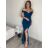 Šaty dlhé elegantný carmen bez rukávov dámske (S/M ONE SIZE) TALIANSKA MÓDA IMPBB232L8831/DUR -   tyrkysová -   S/M/L