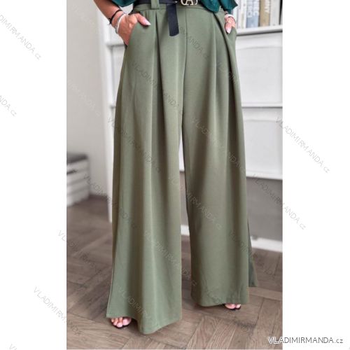 Nohavice dlhé letné s opaskom dámske (S/M/L ONE SIZE) TALIANSKA MÓDA IMWMY25034
