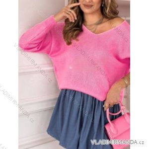 Sveter pletený dlhý rukáv dámsky (S/M/L ONE SIZE) TALIANSKA MÓDA IMWAD25040