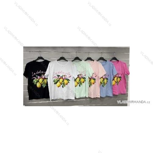 Tričko oversize krátky rukáv dámske (S/M/L ONE SIZE) TALIANSKA MÓDA IMWGS25048