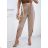 Nohavice elegantné s opaskom trojštvrťové 3/4 krátke dámske nadrozmer (40/42/44 ONE SIZE) TALIANSKA MÓDA IMD25007