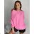 Sveter oversize šikmý dlhý rukáv dámske  (S/M/L ONE SIZE) TALIANSKA MóDA IM424509/DUR -   růžová fuchsiová -   S/M/L
