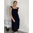Šaty na ramienka dámske (S/M/L ONE SIZE) TALIANSKA MÓDA IMC25LADY/DR čierna S / M