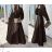 Šaty dlhé dlhý rukáv dámske (S/M/L ONE SIZE) TALIANSKA MÓDA IMWB25071