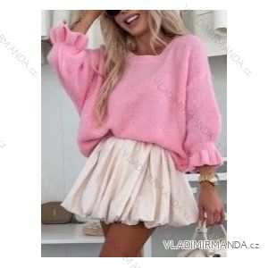 Sveter chlpatý dlhý rukáv dámsky (S/M/L ONE SIZE) TALIANSKA MÓDA IMWCH25116