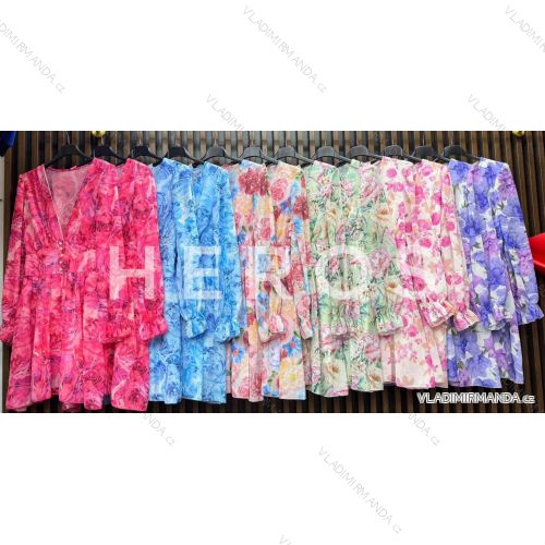 Šaty šifónové dlhý rukáv dámske (XS/S/M ONE SIZE) TALIANSKA MÓDA IMWCH25119