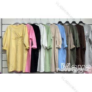Šaty letné 3/4 dlhý rukáv dámske nadrozmer (48/50/52 ONE SIZE) TALIANSKA MÓDA IMWMY25138