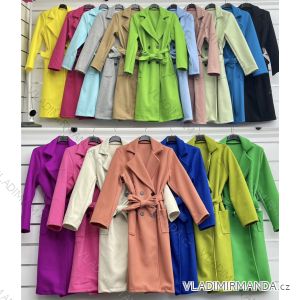 Kabát dlhý slabý s opaskom dlhý rukáv dámsky (S/M/L ONE SIZE) TALIANSKA MÓDA IMWC25156