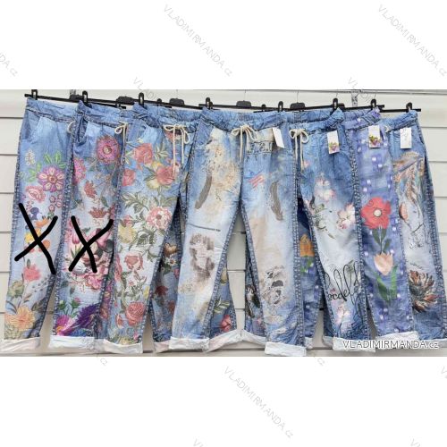 Rifle jeans dlhé dámske (S/M/L ONE SIZE) TALIANSKA MÓDA IMWCP25173