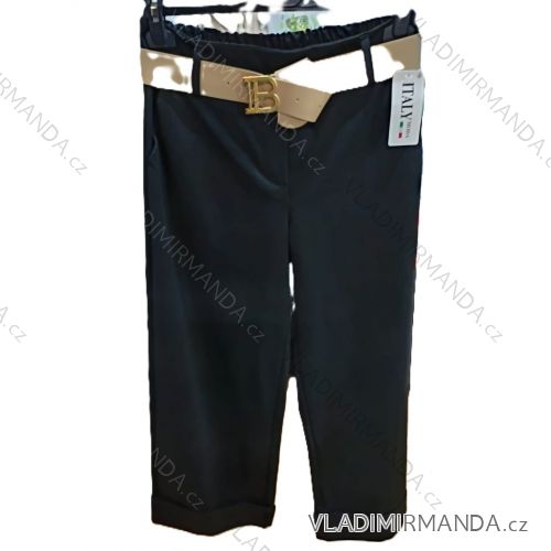 Nohavice elegantné s opaskom dámske (S/M/L ONE SIZE) TALIANSKA MÓDA IMSM25105