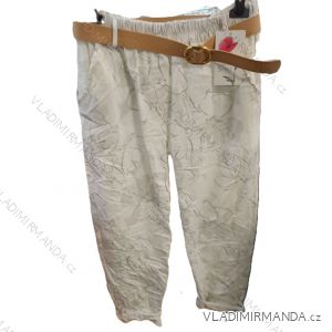 Nohavice strečové s opaskom dámske (S/M/L ONE SIZE) TALIANSKA MÓDA IMSM25106