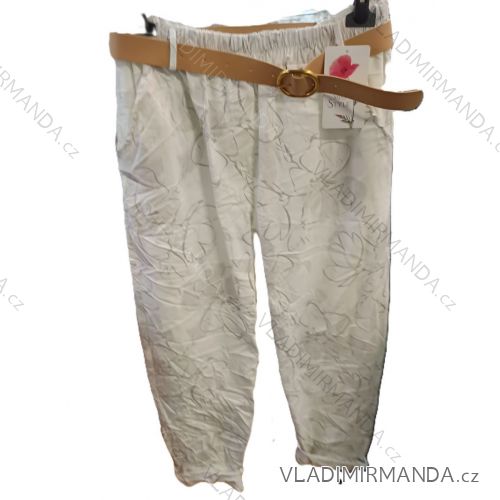 Nohavice strečové s opaskom dámske (S/M/L ONE SIZE) TALIANSKA MÓDA IMSM25106
