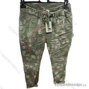 Nohavice strečové s opaskom dámske (S/M/L ONE SIZE) TALIANSKA MÓDA IMSM25107